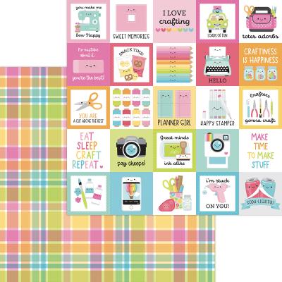 Doodlebug Cute & Crafty Designpapier - Perfectly Plaid